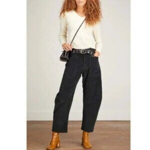 Nili Lotan Shon Pants Jet Black Corduroy 6